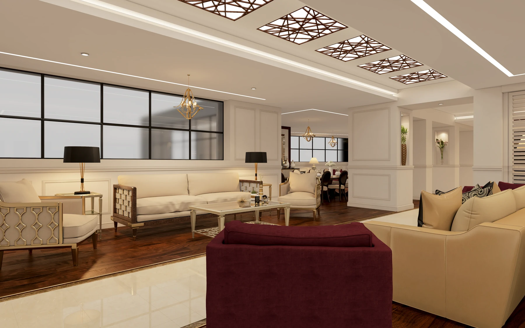 Caracole · Fifth Settlement · First-floor display sequence · design render