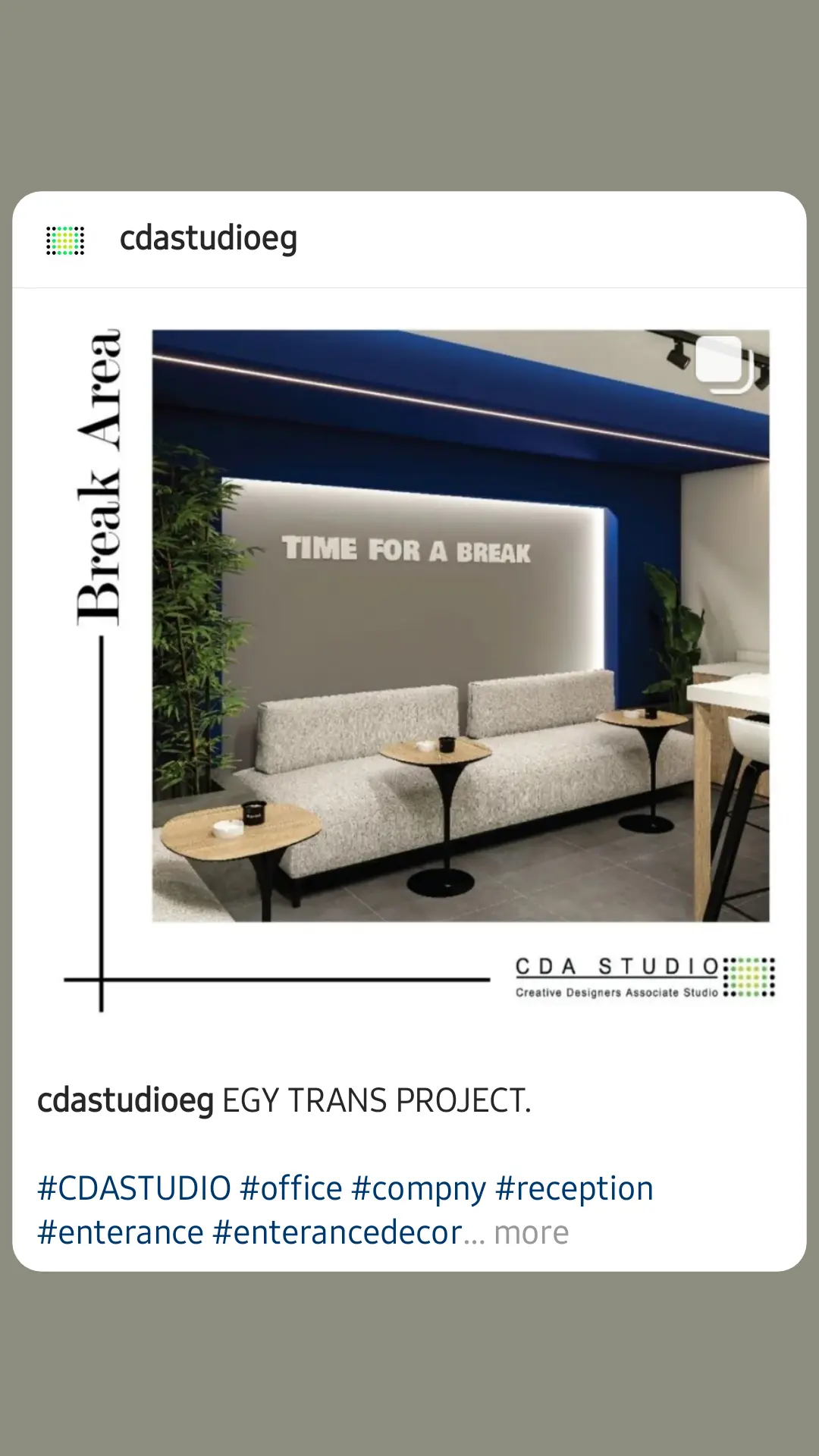 Egytrans · break area design presentation