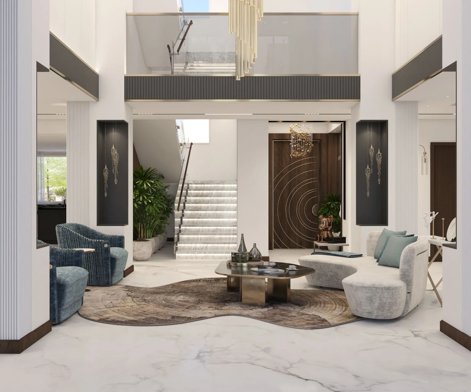 El Gouna · Residence · Double-height reception · design render