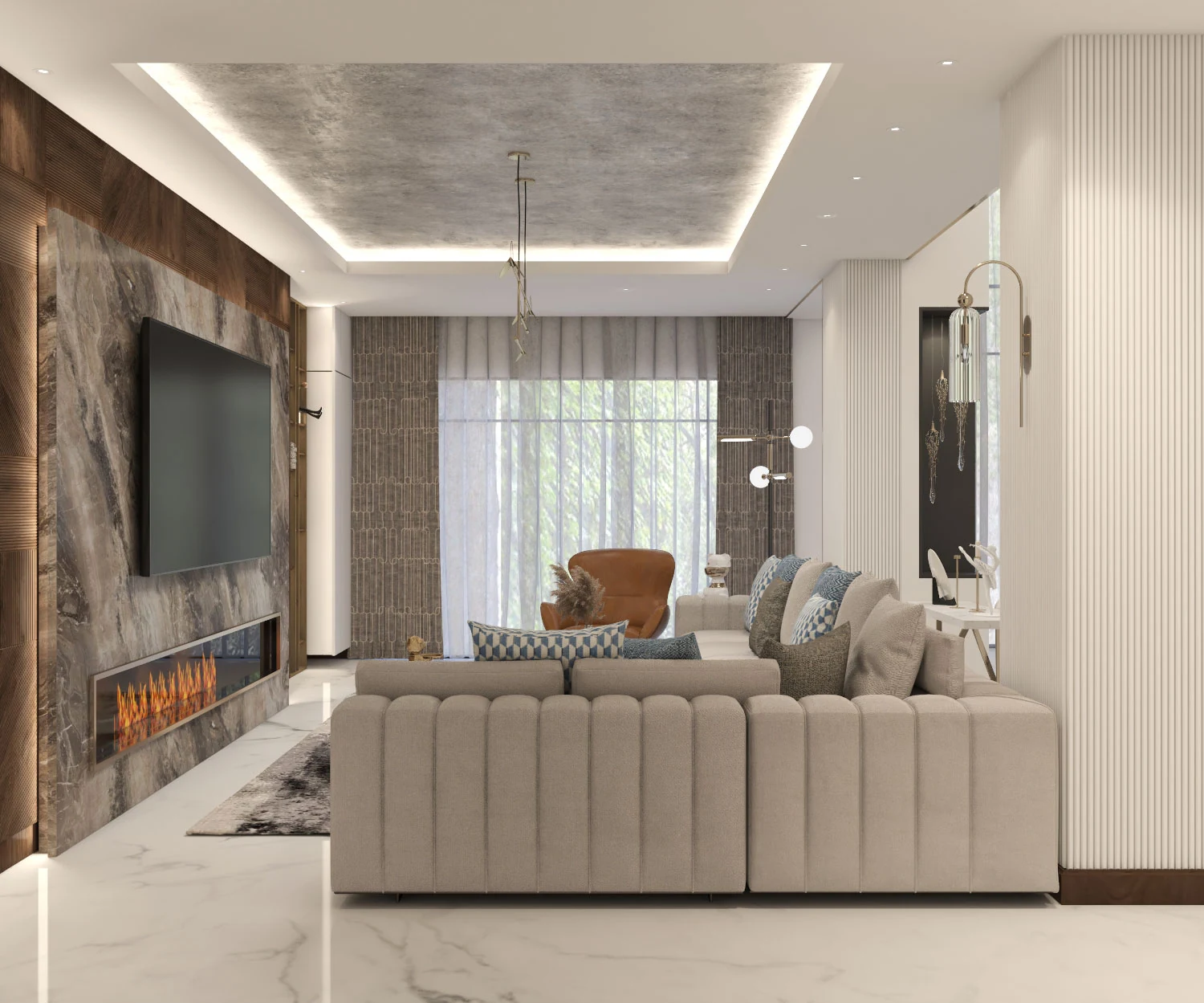 El Gouna · Residence · Living area · design render
