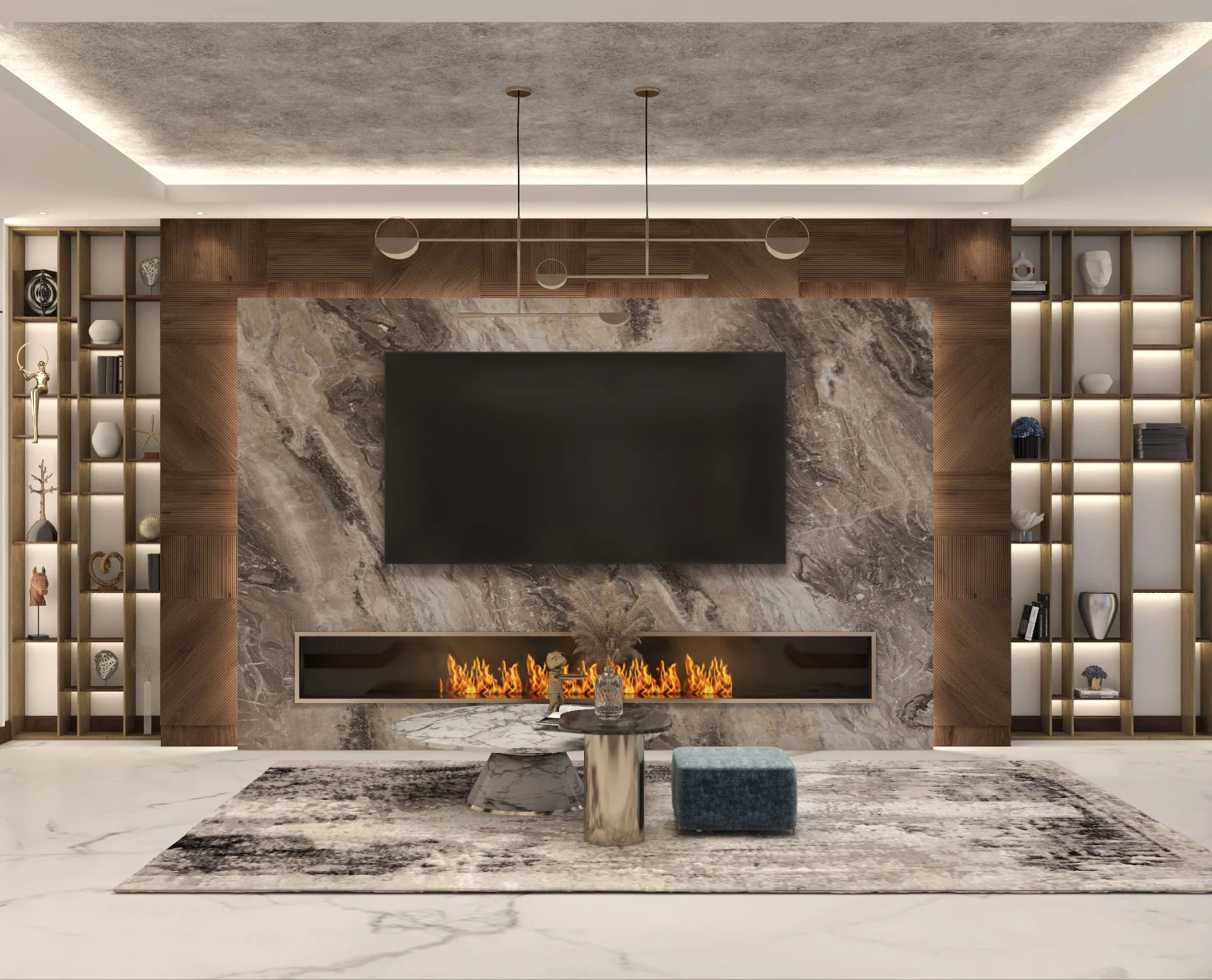 El Gouna · Residence · Fireplace composition · design render
