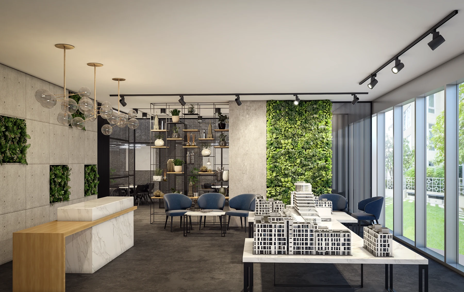 El Shahawi Group · Offices · Reception and display · design render