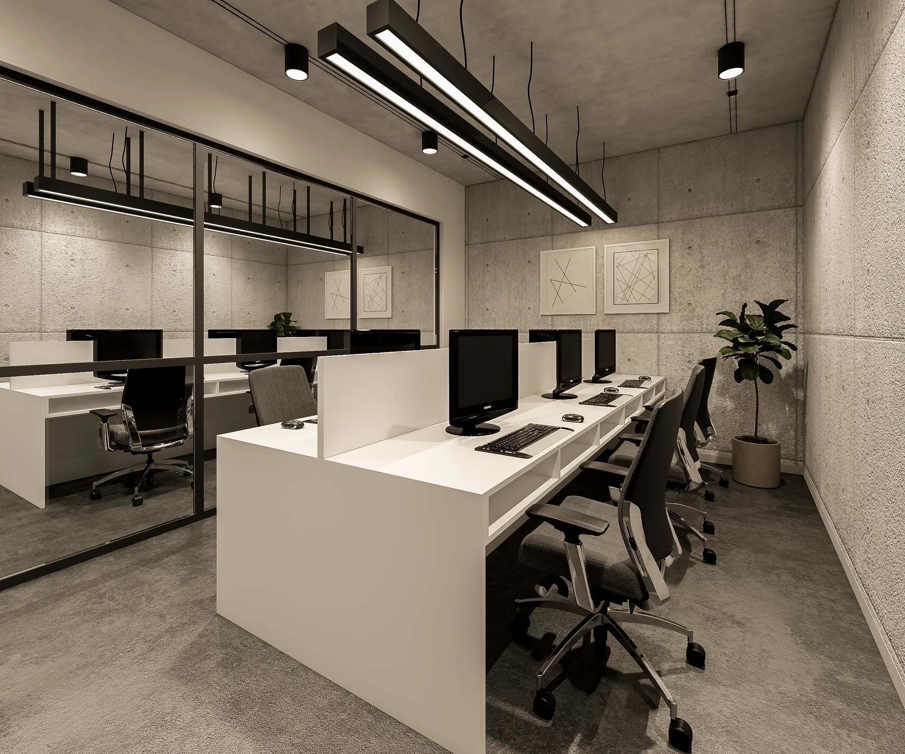 El Shahawi Group · Offices · Sales workspace · design render