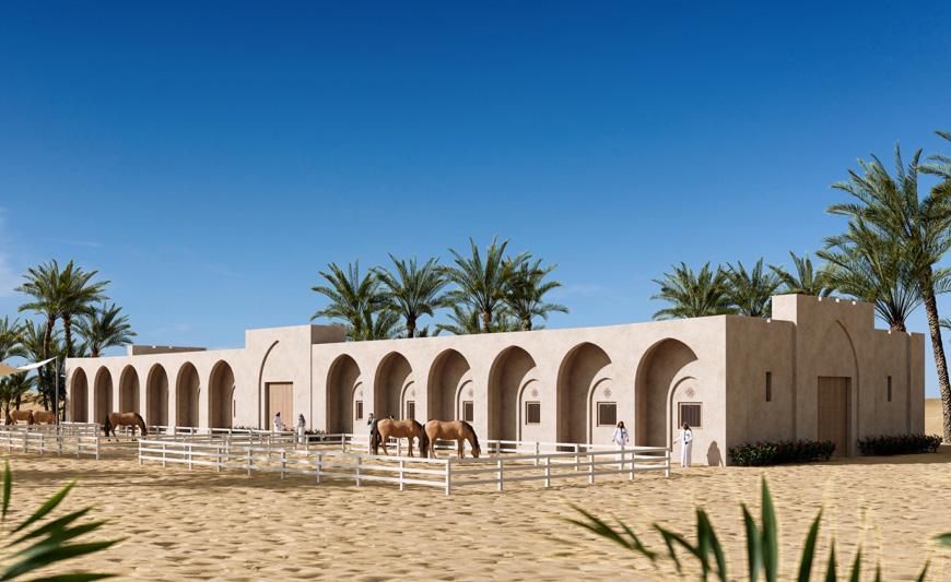 Portrait equine architectural theme reference from the AECH design brief