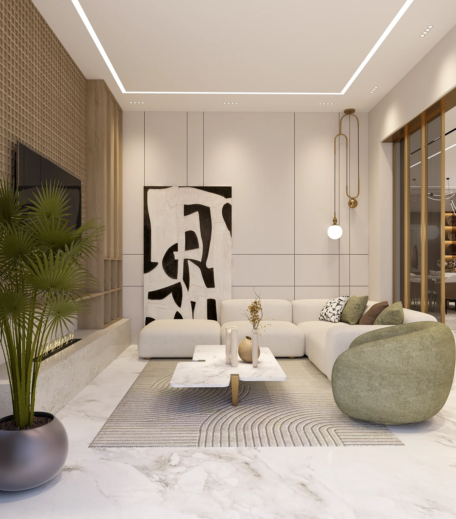 Hyde Park · Villa Interiors · Seating composition · design render