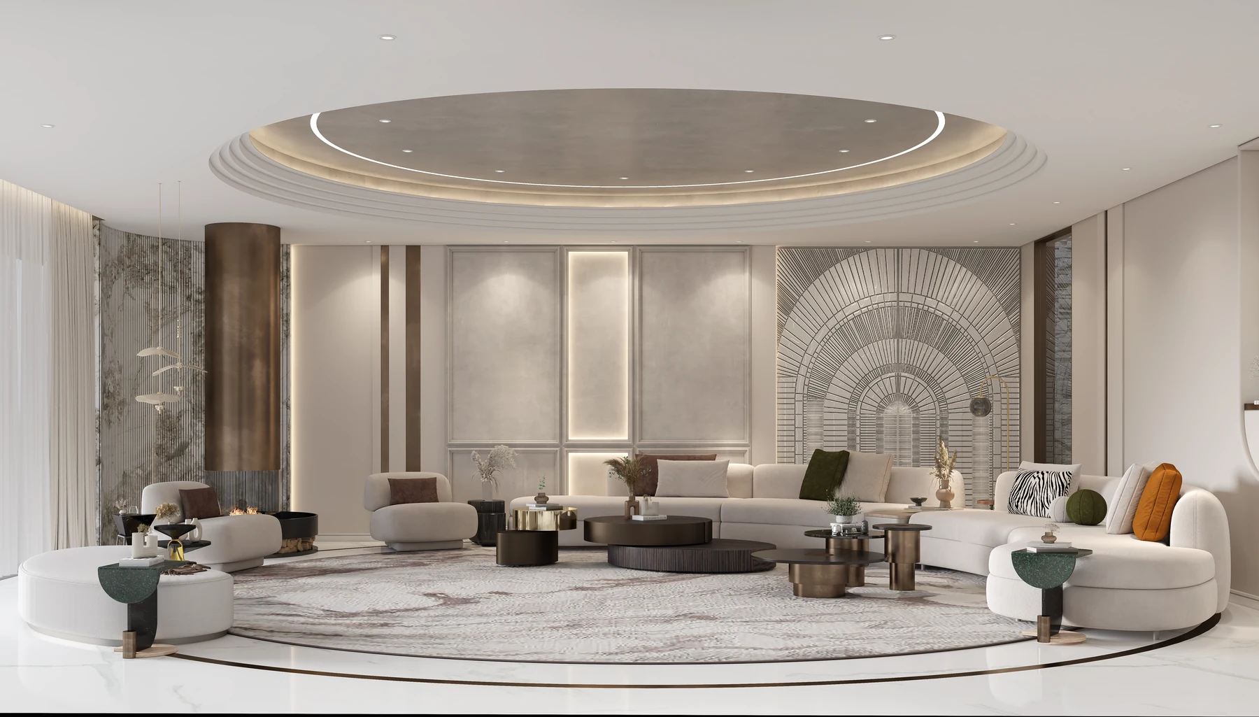 Katameya Dunes · Villa Interiors · Formal reception · design render