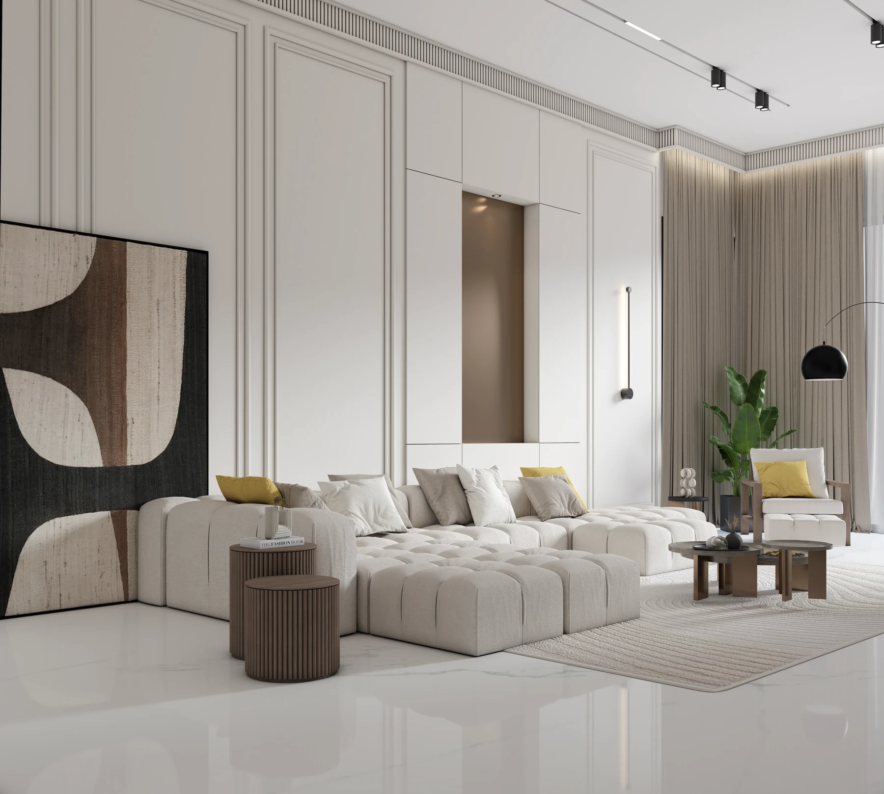 Katameya Dunes · Villa Interiors · Family living area · design render